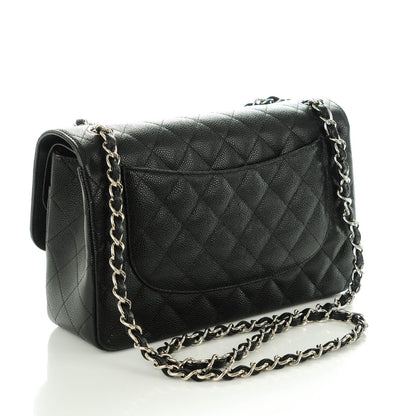 Chanel Caviar Quilted Jumbo Double Flap Black 3 of 8