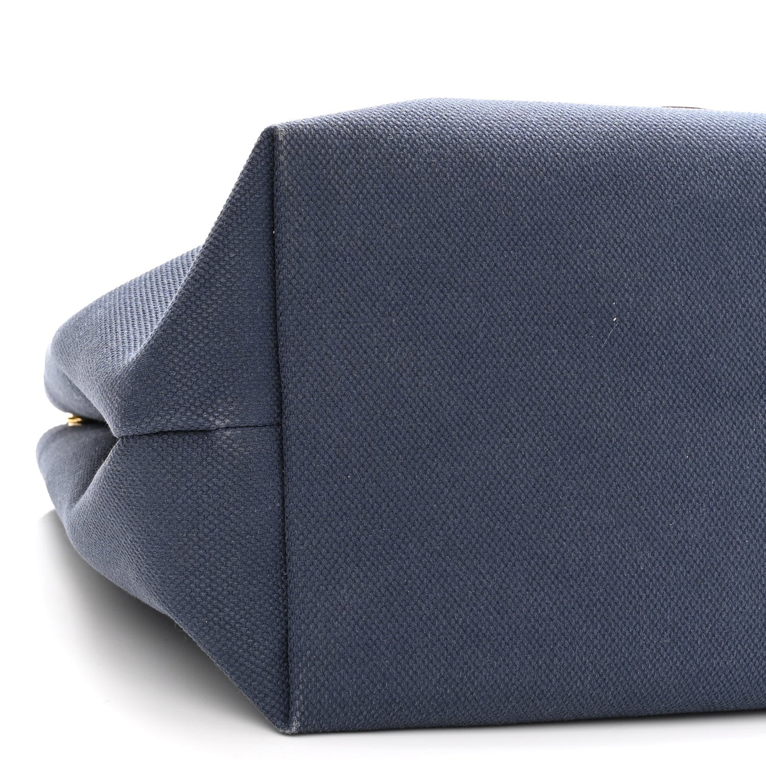 Celine Canvas Calfskin Horizontal Cabas Navy Tan 8 of 9
