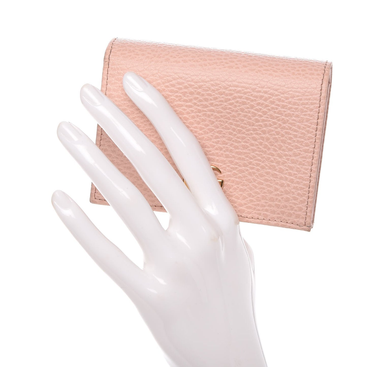 Dollar Calfskin GG Marmont Card Case Perfect Pink