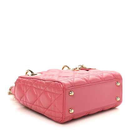 Christian Dior Lambskin Cannage Mini Lady Dior Pink 4 of 9