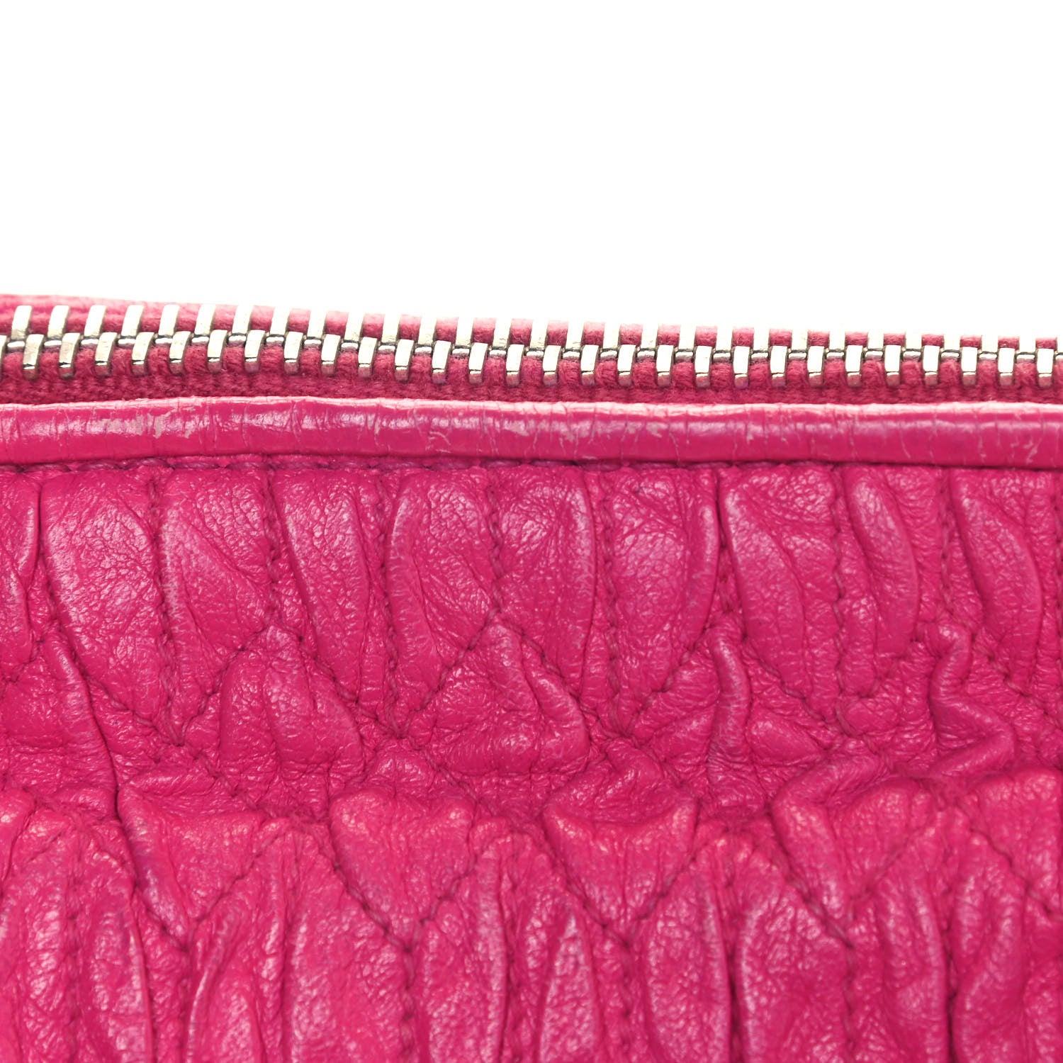 Miu Miu Nappa Matelasse Shoulder Bag Fuxia 13 of 13