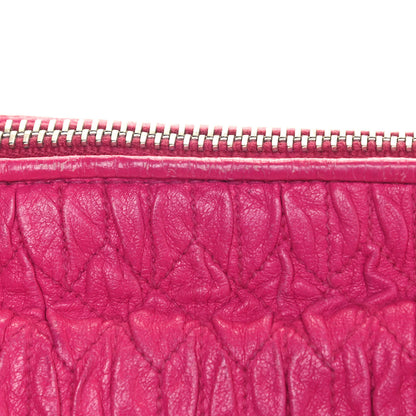 Miu Miu Nappa Matelasse Shoulder Bag Fuxia 13 of 13