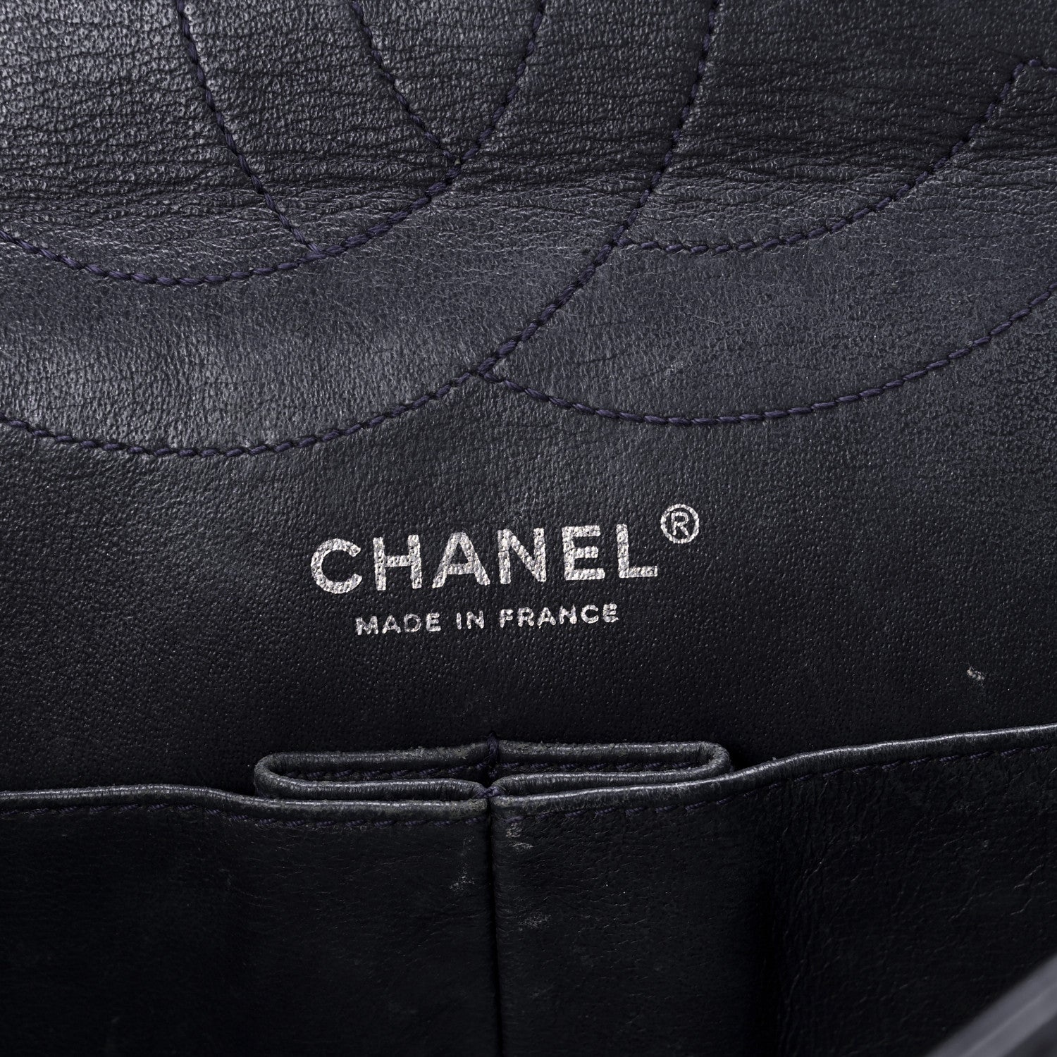 Chanel Aged Calfskin Quilted 2.55 Reissue 227 Flap Navy Blue 6 of 9