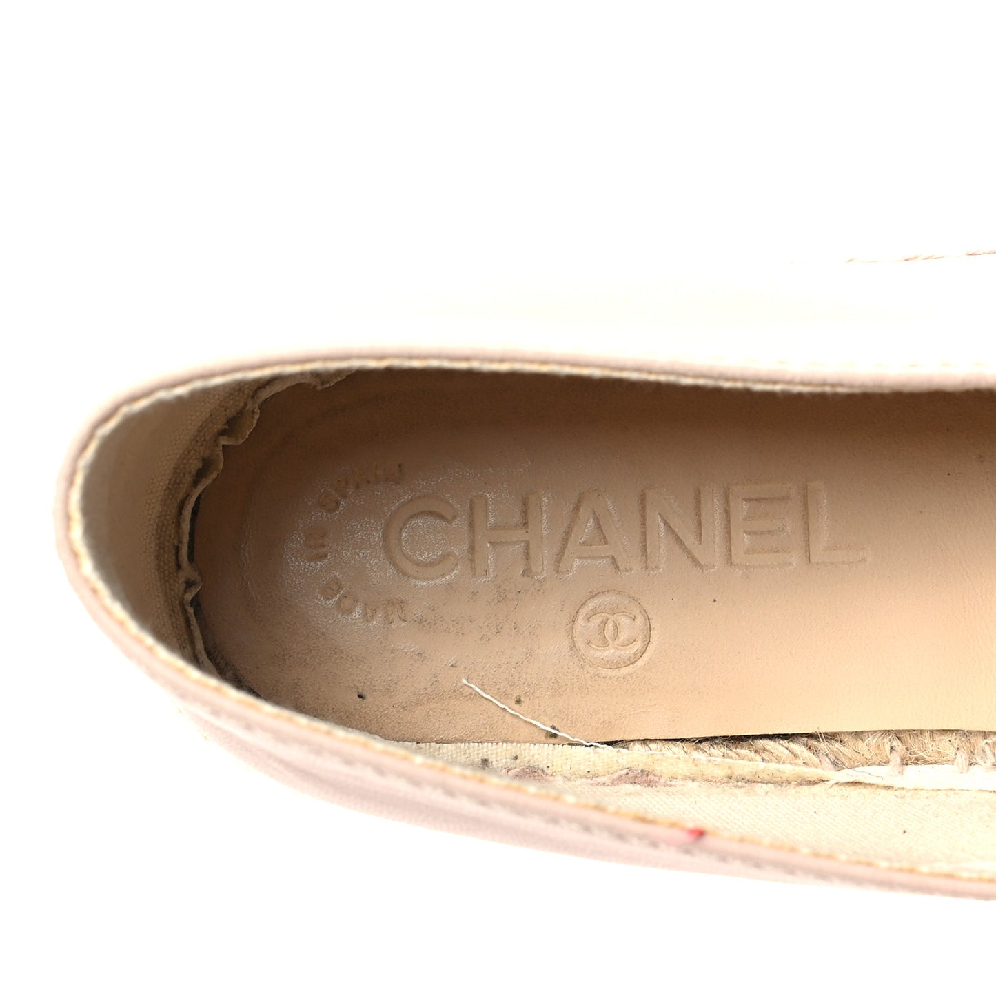Lambskin Camellia CC Espadrilles 37 Pink