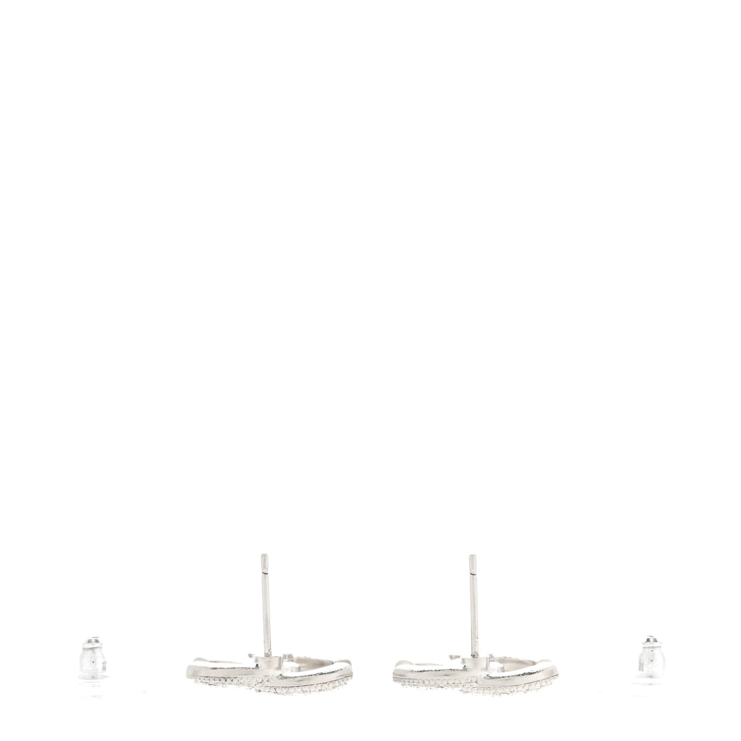 Crystal CC Earrings Silver
