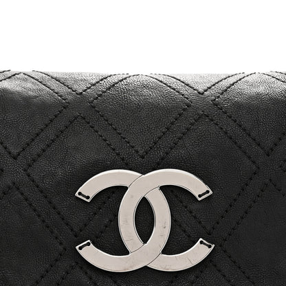 Chanel Calfskin Diamond Stitch Accordion Flap Black 8 of 12