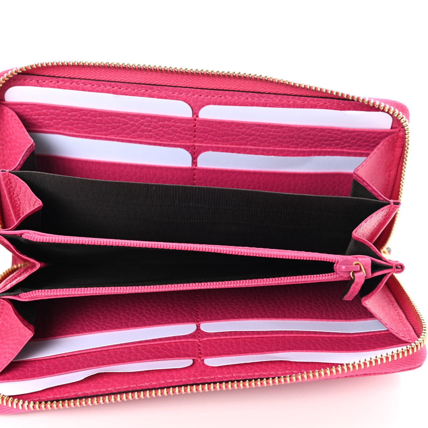 Dollar Calfskin GG Marmont Zip Around Wallet Box Pink