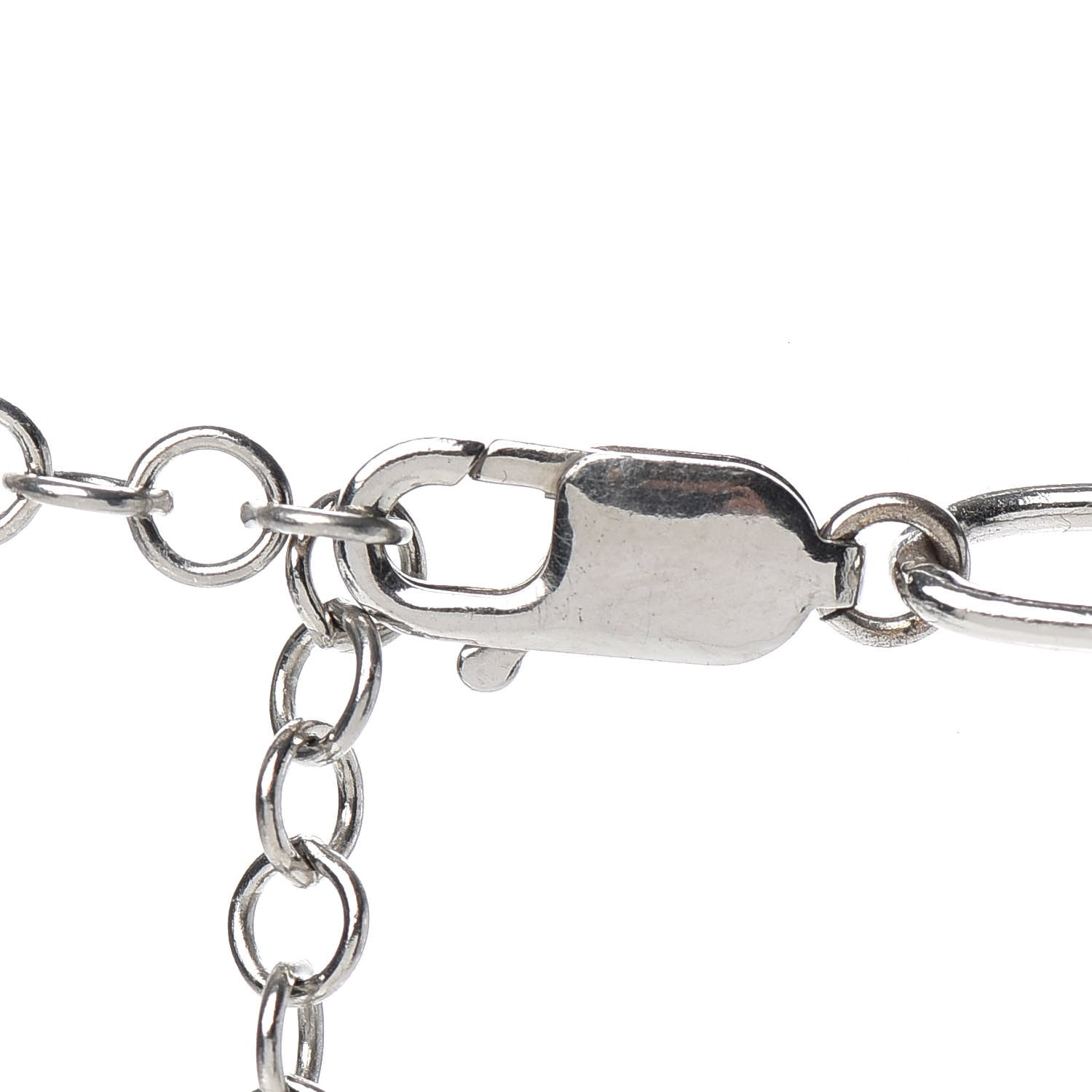 Chanel Crystal Bee Pendant Necklace Silver Multicolor 5 of 6