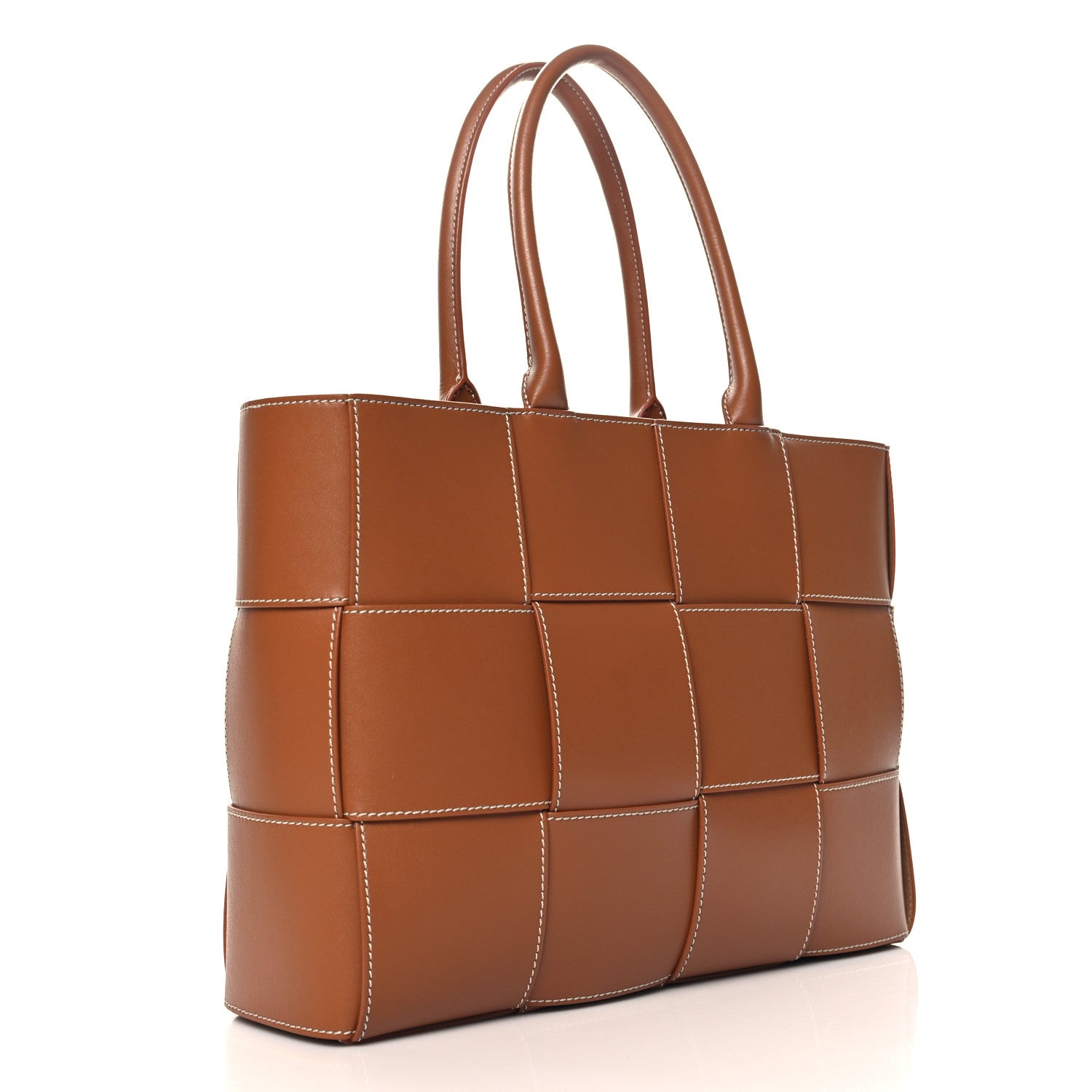 Bottega Veneta Nappa Maxi Intrecciato Mens Arco Tote Wood 4 of 11