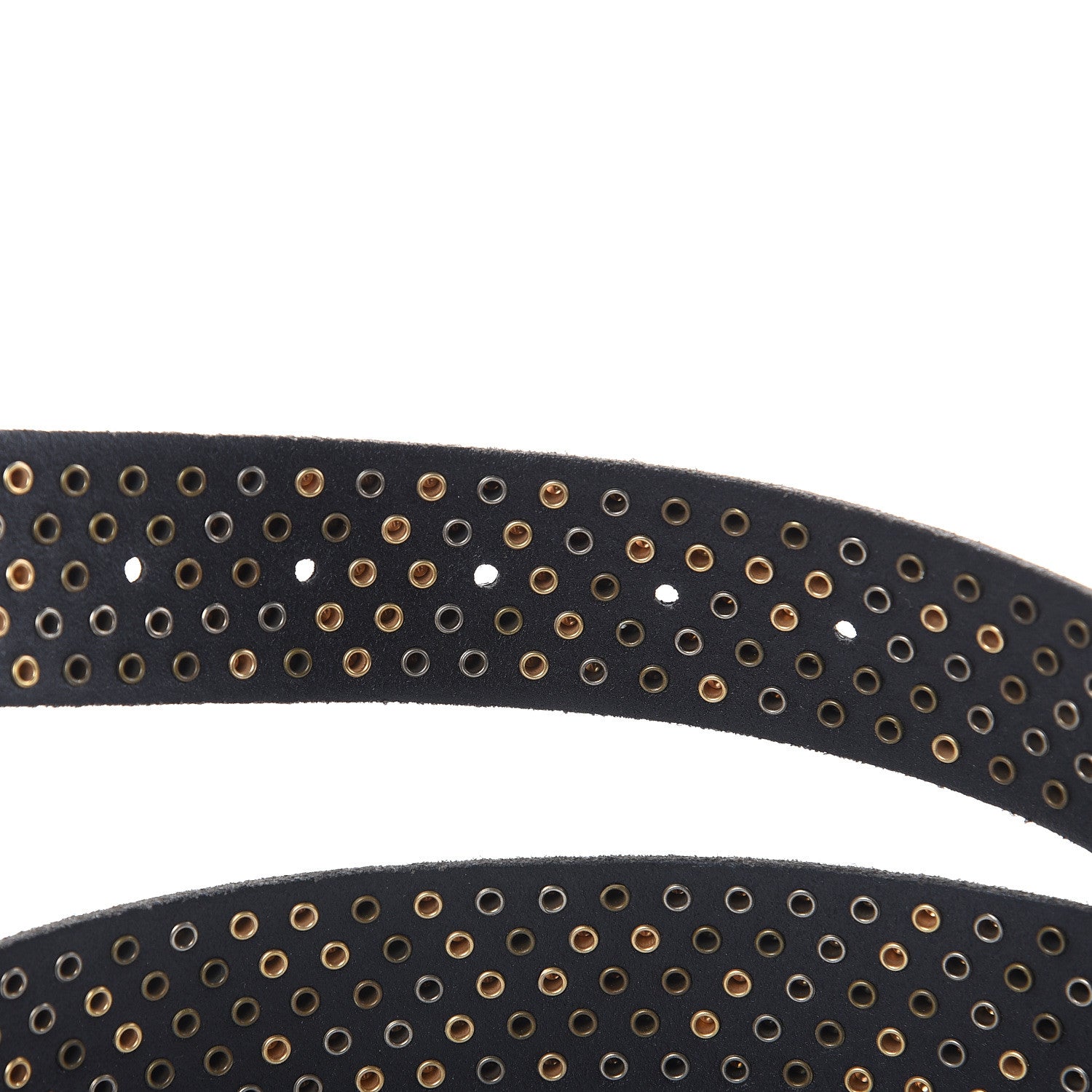 Gucci Calfskin Studded Feline Belt 100 40 Black 4 of 6