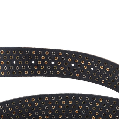 Gucci Calfskin Studded Feline Belt 100 40 Black 4 of 6