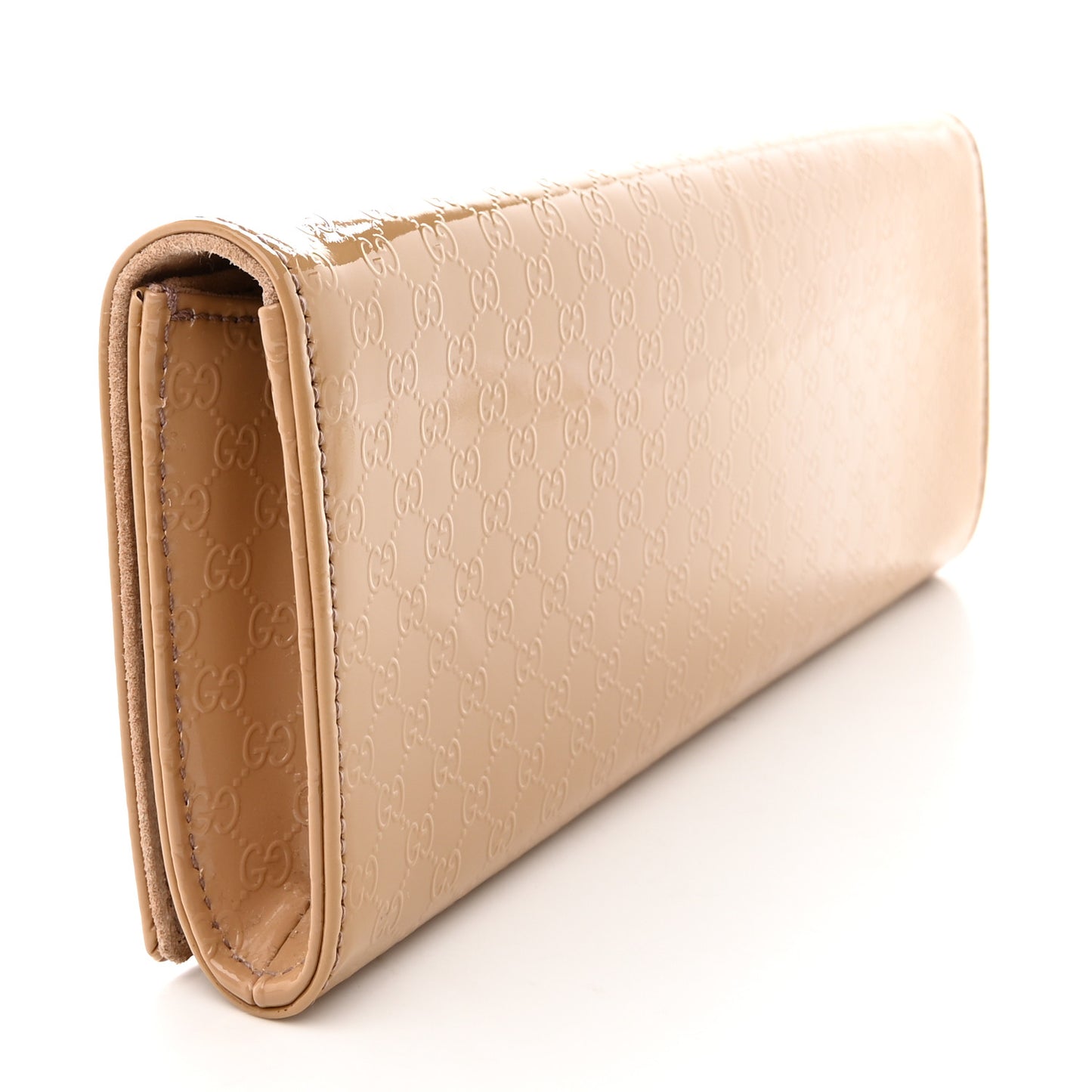 Patent Microguccissima Small Broadway Clutch Dark Cipria