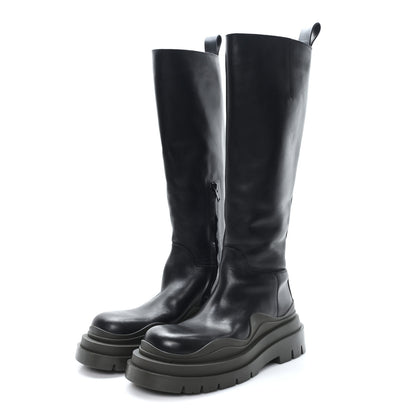 Bottega Veneta Calfskin The Tire High Boots 36 Black Camping 4 of 9