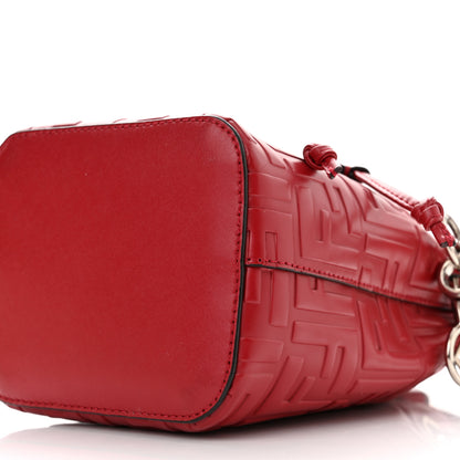 Fendi Vitello Liberty F is Fendi FF 1974 Embossed Mini Mon Tresor Bucket Bag Fragola 10 of 11