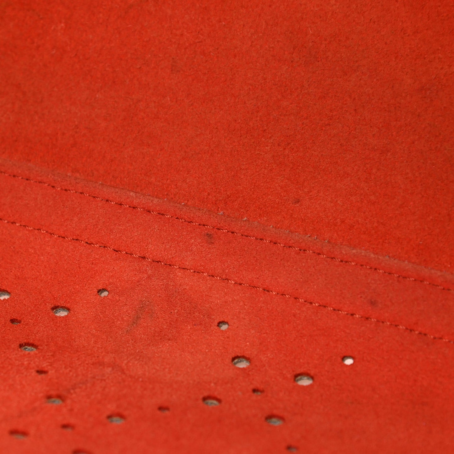 Perforated Grained Calfskin Small Shopping Tote Light Coral