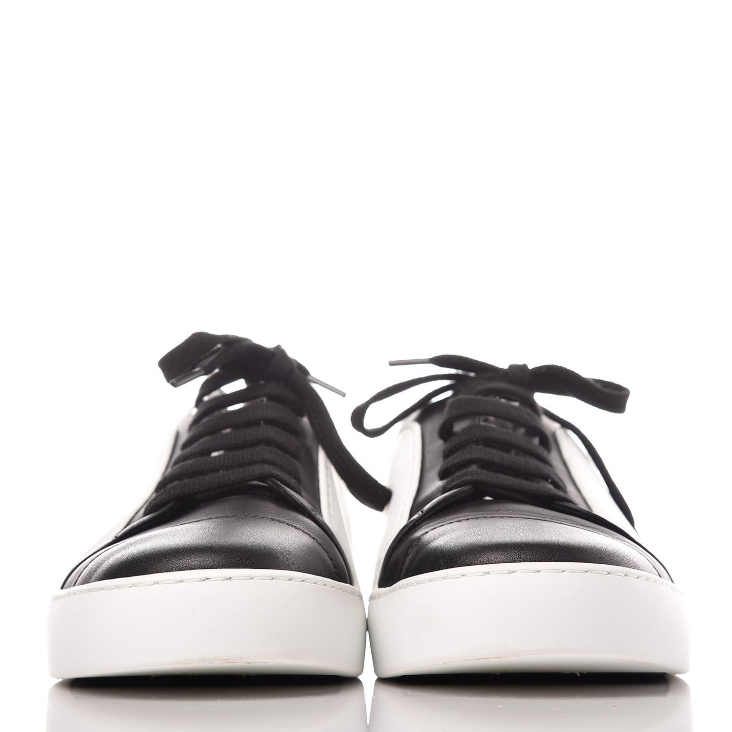 Calfskin Gum Womens CC Sneakers 41 Black White