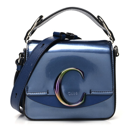 Chloe Patent Mini C Double Carry Blue Purple 1 of 15