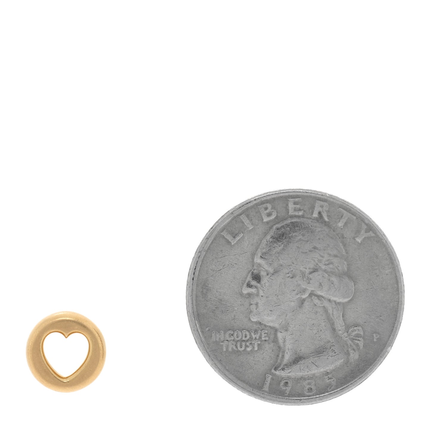 18K Yellow Gold 3mm Chubby Heart Beat Medallion