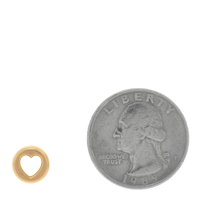 Foundrae 18K Yellow Gold 3mm Chubby Heart Beat Medallion 2 of 4