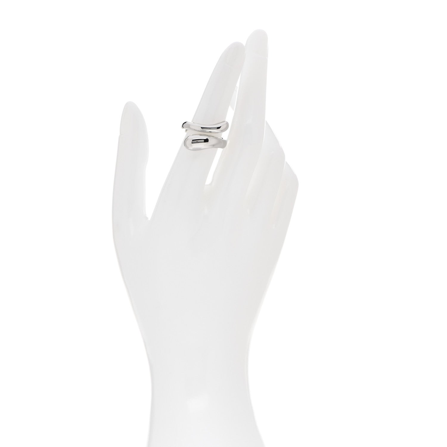 Tiffany Sterling Silver Elsa Peretti Teardrop Ring 51 5.75 2 of 4