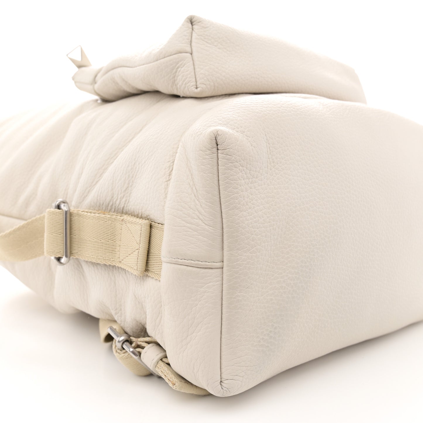Canvas Calfskin Backpack Natural