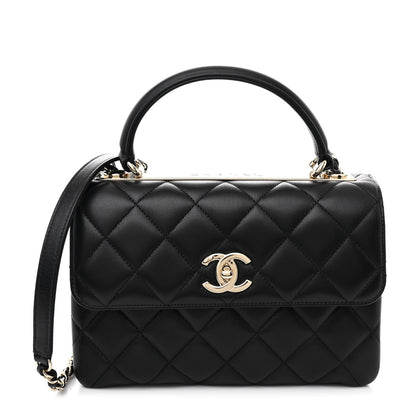 Chanel Lambskin Quilted Small Trendy CC Dual Handle Flap Bag Black 1 of 11