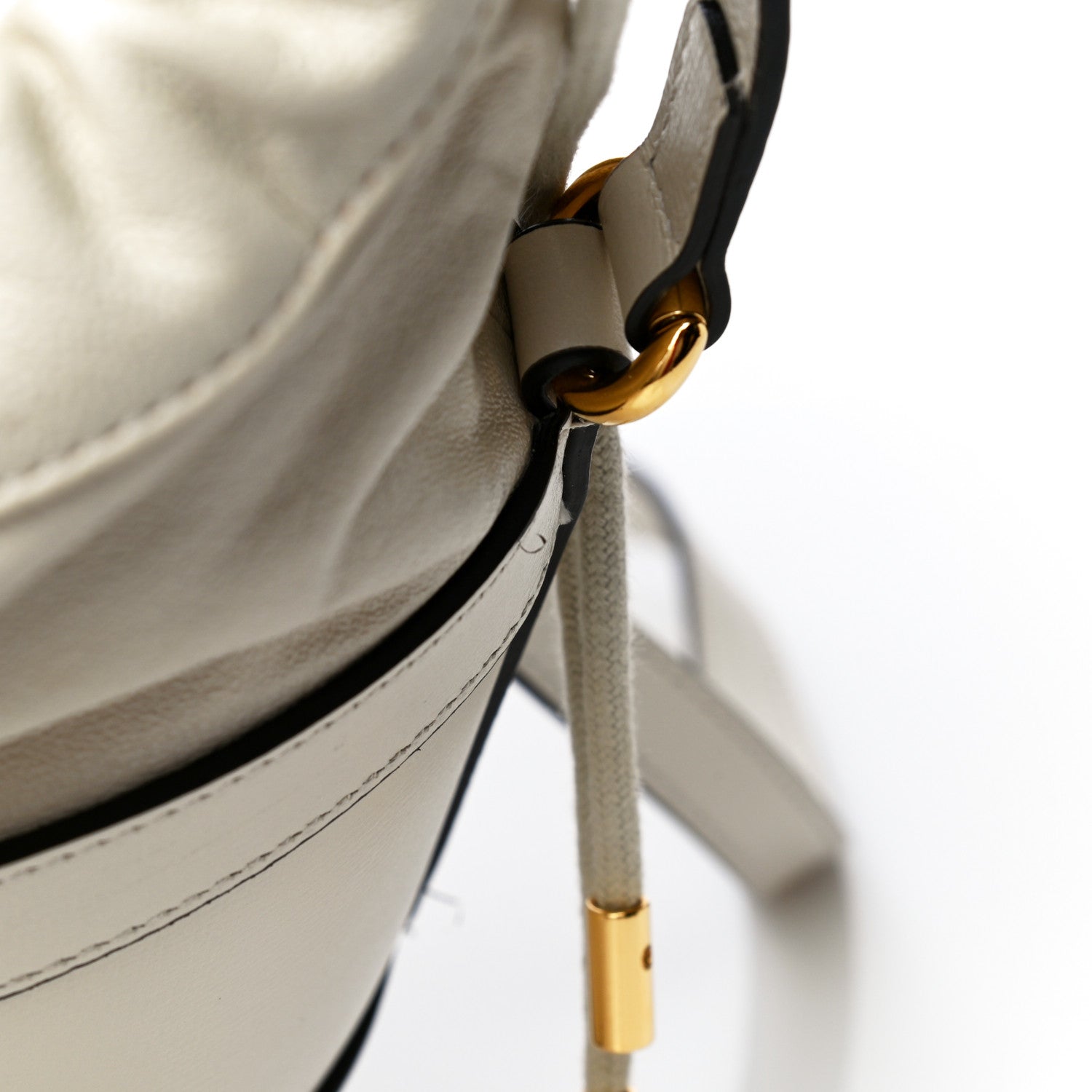 Gucci Azalea Sakai Calfskin Horsebit 1955 Drawstring Bucket Bag Mystic White 13 of 14