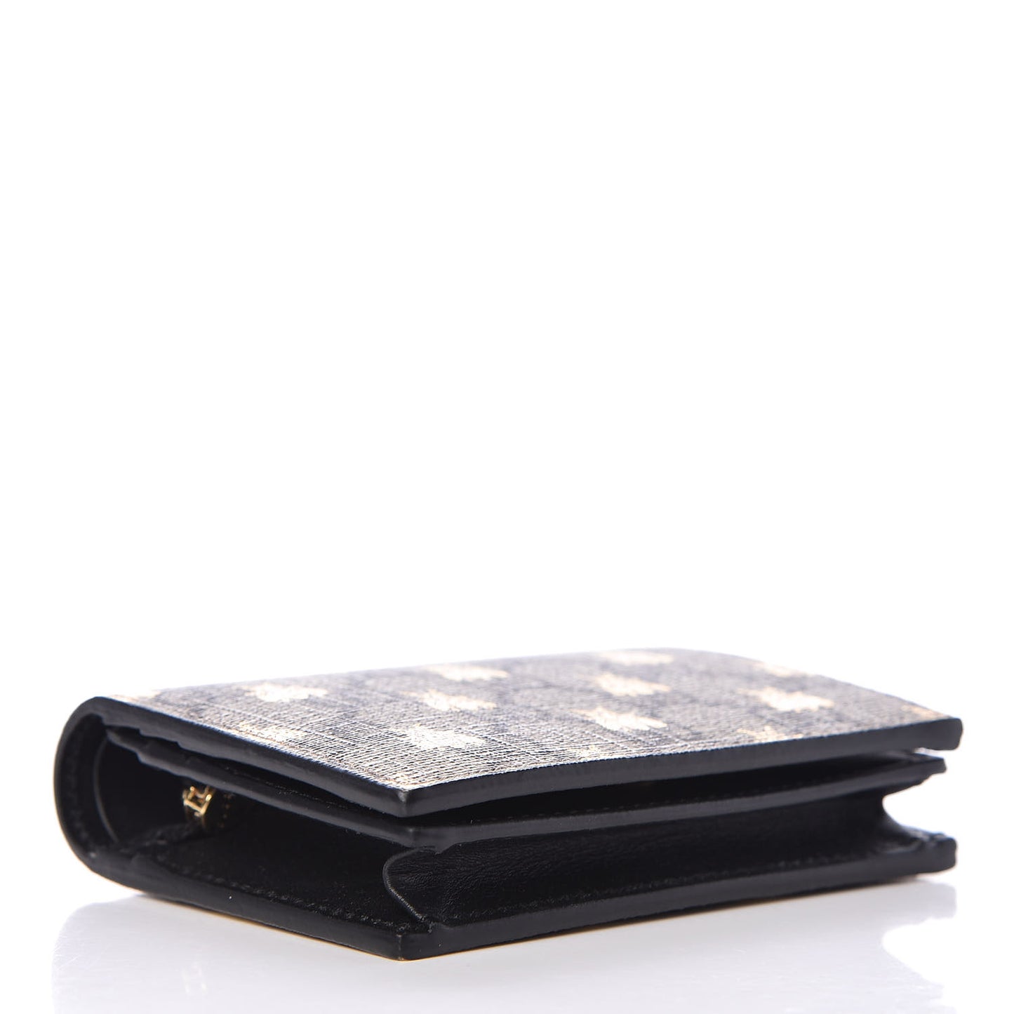 GG Supreme Monogram Bee Print Card Case