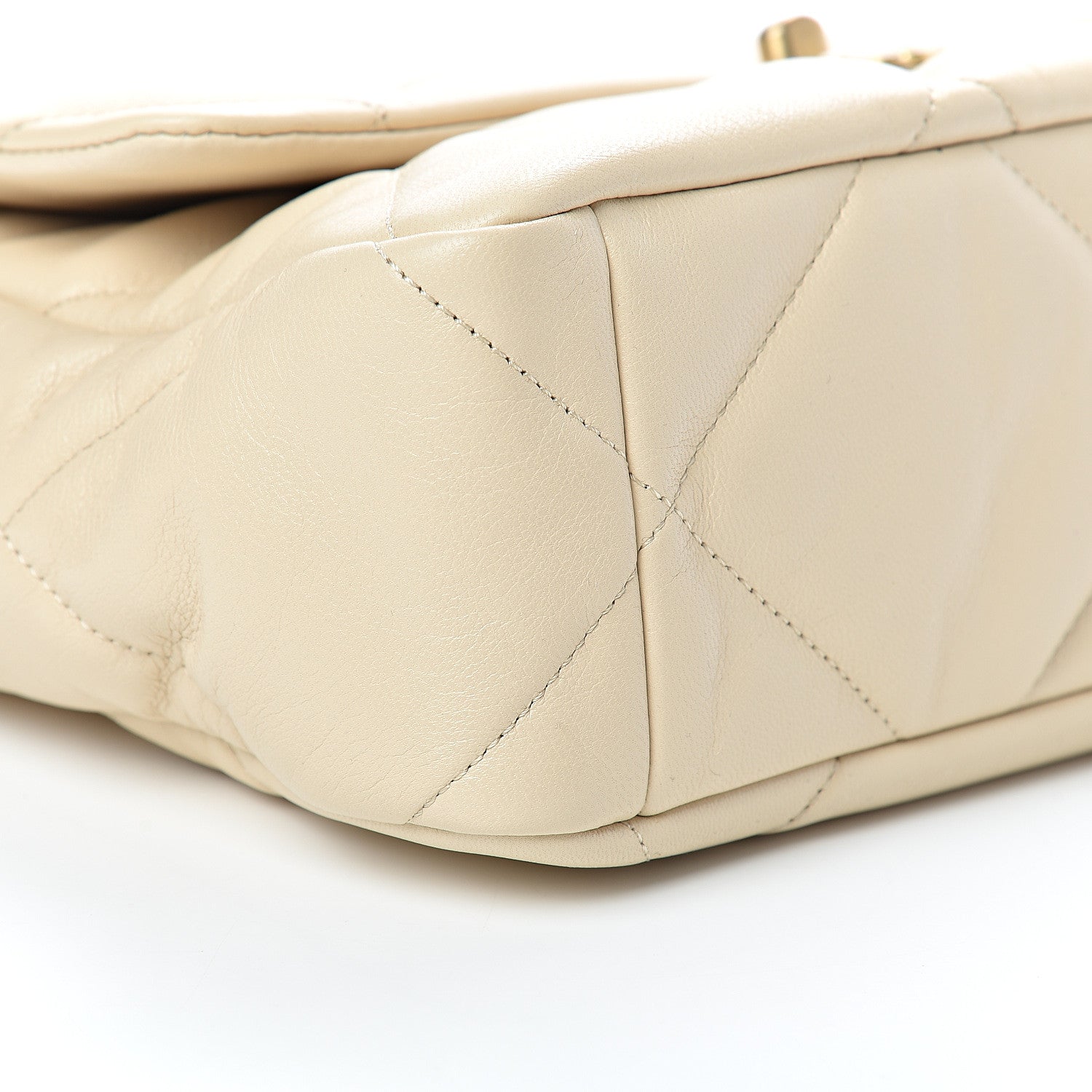 Chanel Goatskin Quilted Large 19 Flap Beige 8 of 10