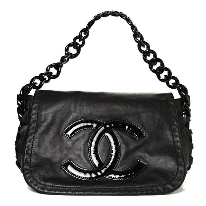 Chanel Calfskin Modern Chain Rhodoid Flap Black 1 of 9