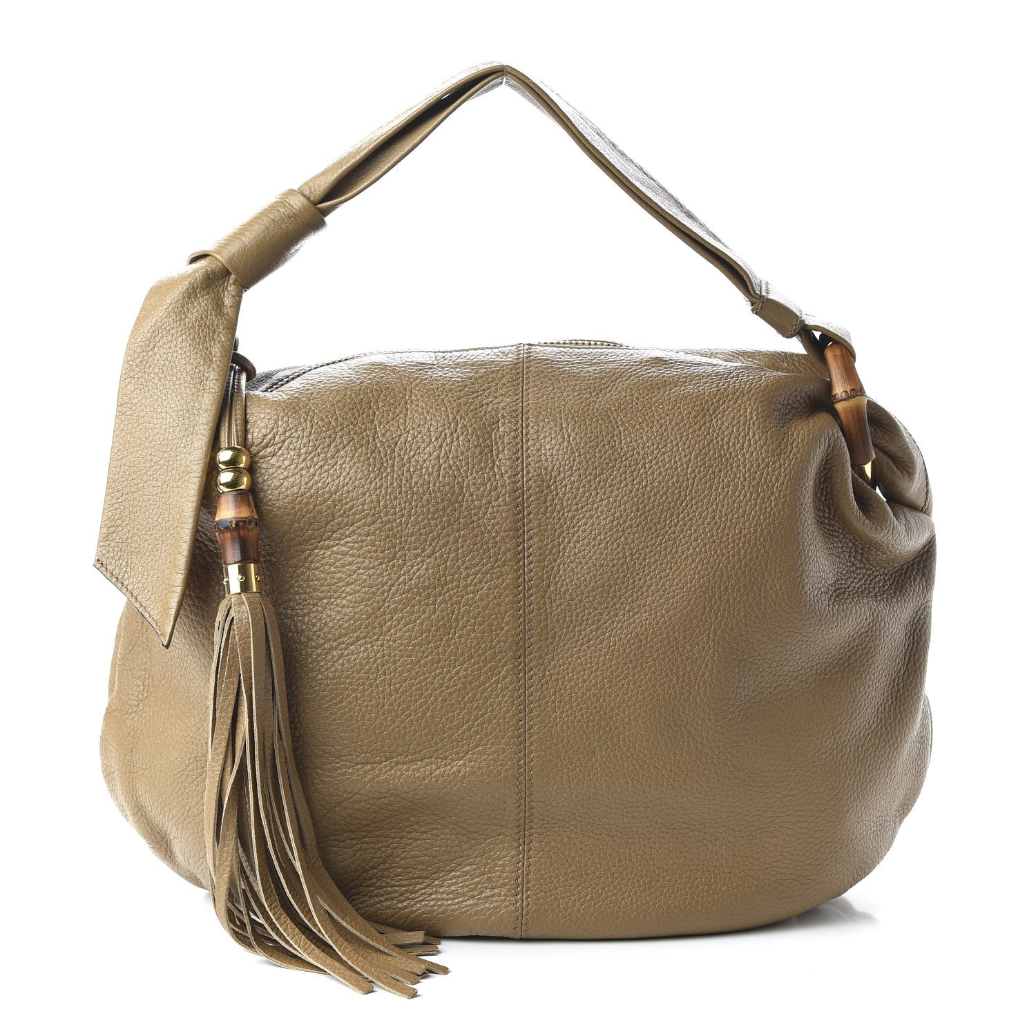 Gucci Pebbled Calfskin Medium Jungle Hobo Beige 1 of 11