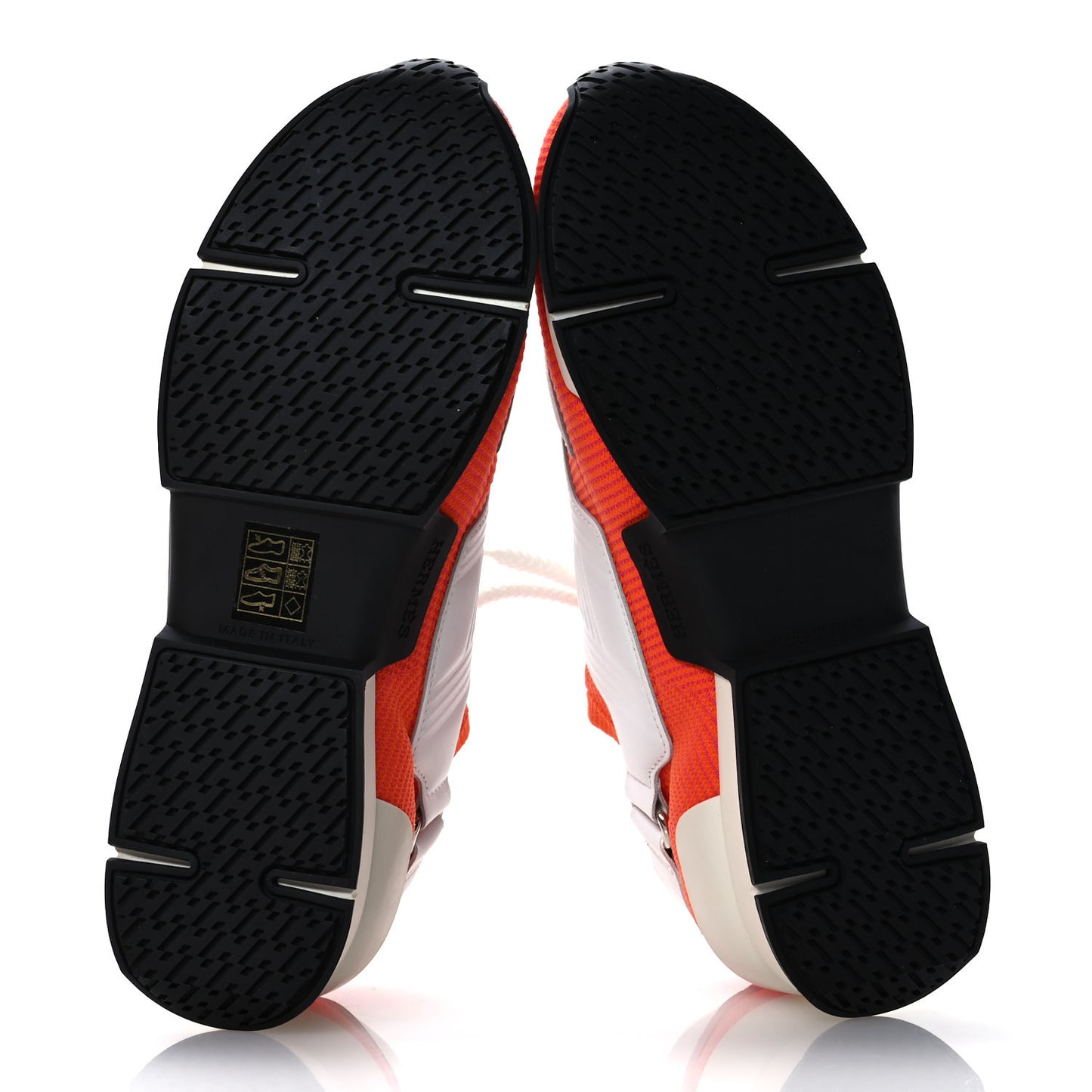 Calfskin Womens Athlete Sneakers 36.5 Orange Multicolor