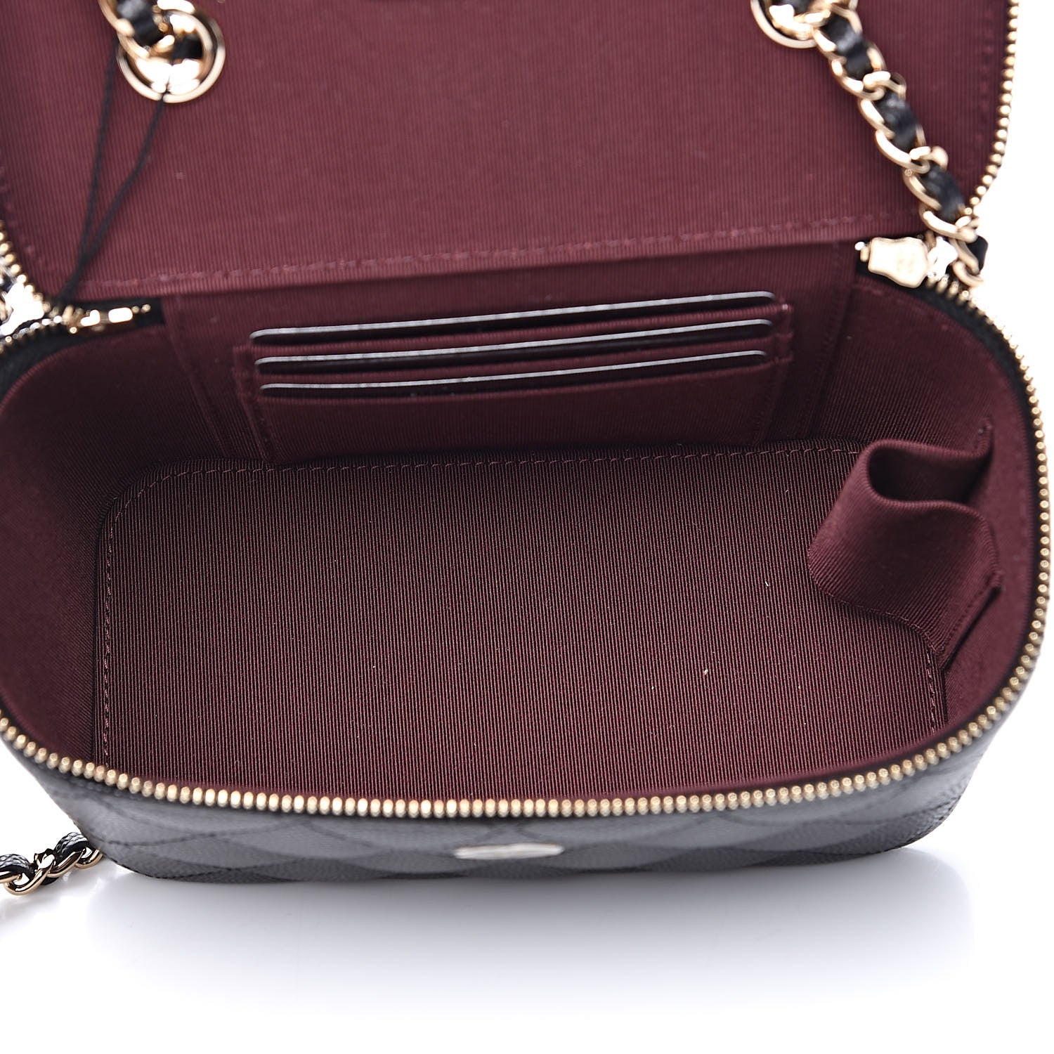 Chanel Caviar Quilted Small Vanity Case With Chain Black 5 of 10