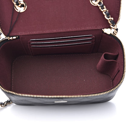 Chanel Caviar Quilted Small Vanity Case With Chain Black 5 of 10