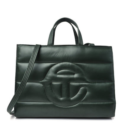 Telfar Nylon Medium Puff Shopping Bag Green 1 of 12