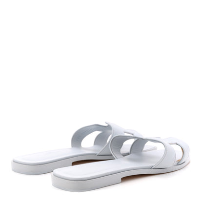 Hermes Epsom Oran Sandals 39 Bleu Glacier 5 of 11