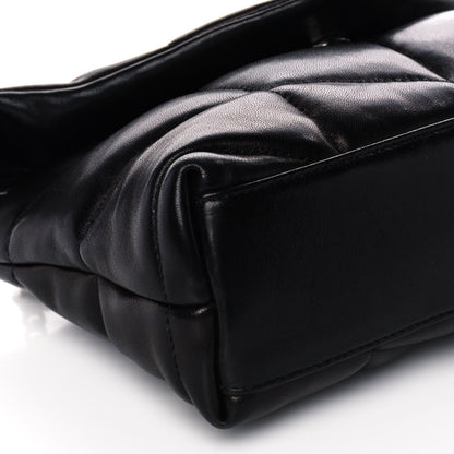 Saint Laurent Lambskin Quilted Toy Loulou Puffer Monogram Chain Satchel Black 10 of 11