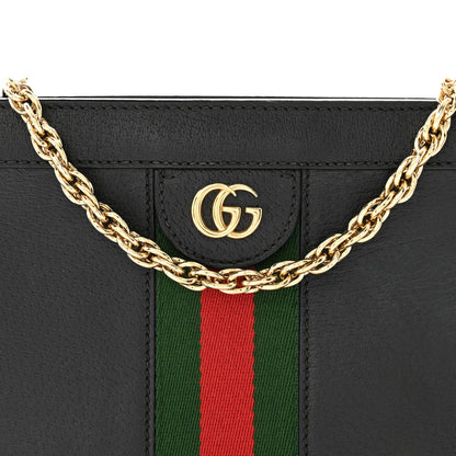 Gucci Calfskin GG Web Small Ophidia Chain Shoulder Bag Black 9 of 11