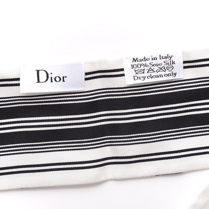 Christian Dior Silk Toile De Jouy Mitzah Scarf Navy Blue 4 of 5