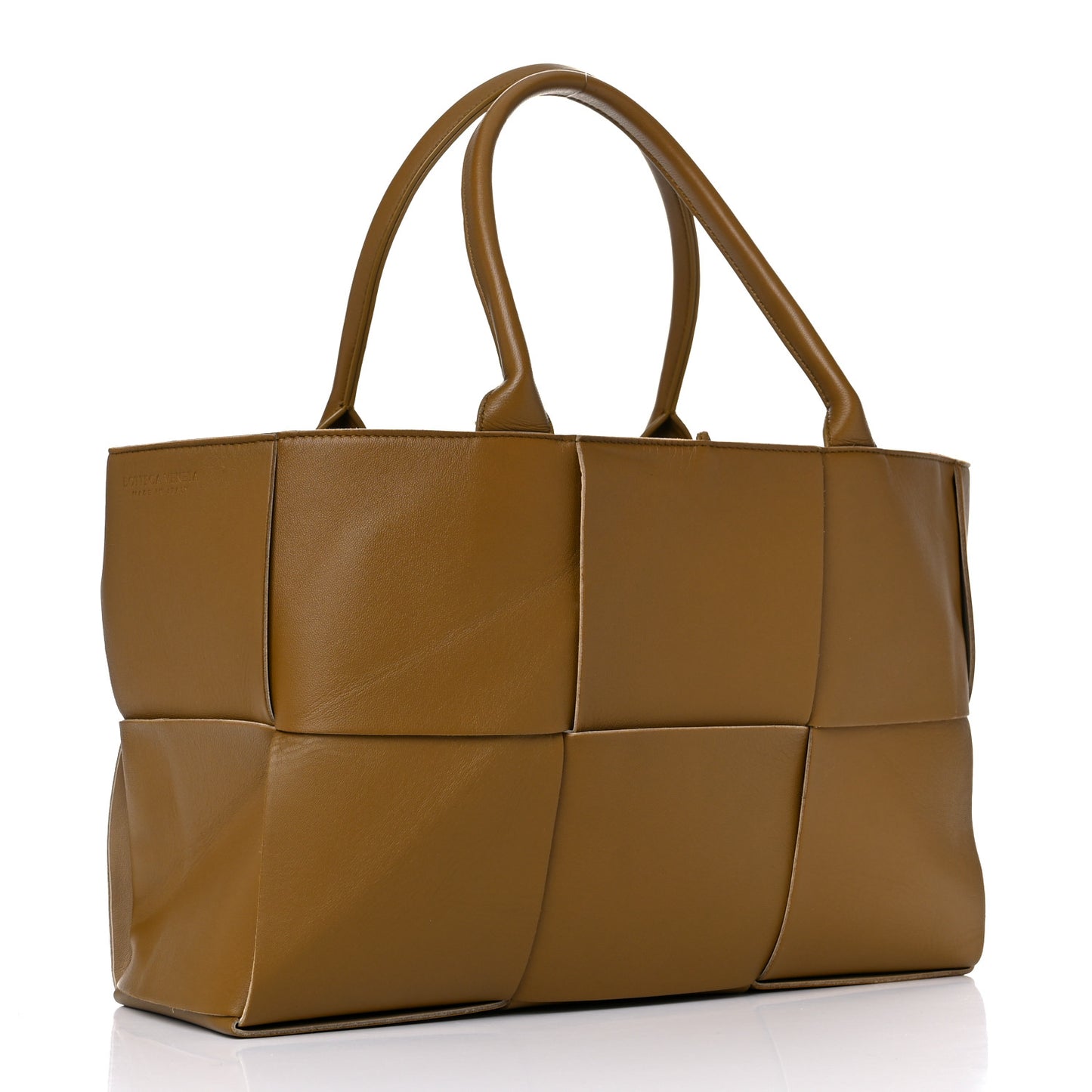 Nappa Maxi Intrecciato Arco Tote Moutarde Beige