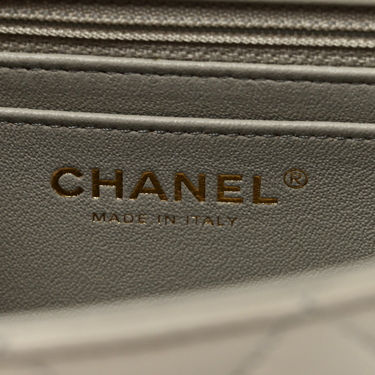 Chanel Lambskin Quilted Mini Rectangular Flap Grey 6 of 11