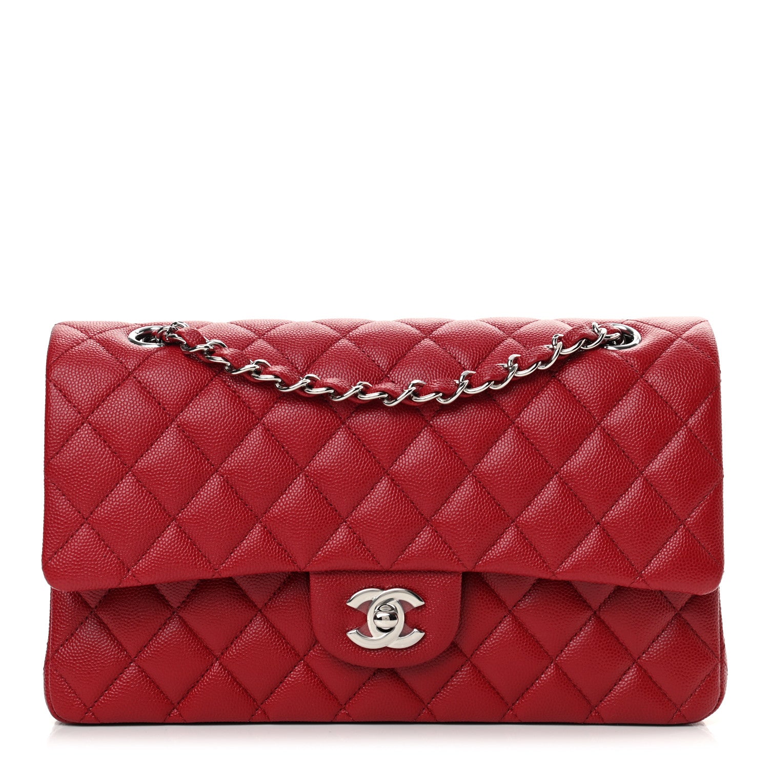 Chanel Caviar Quilted Medium Double Flap Red 1 of 12