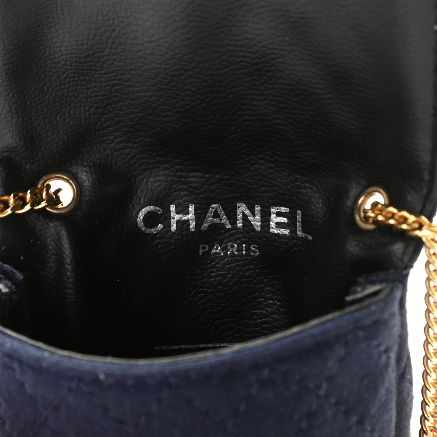 Jersey Quilted Micro Flap Bag Navy