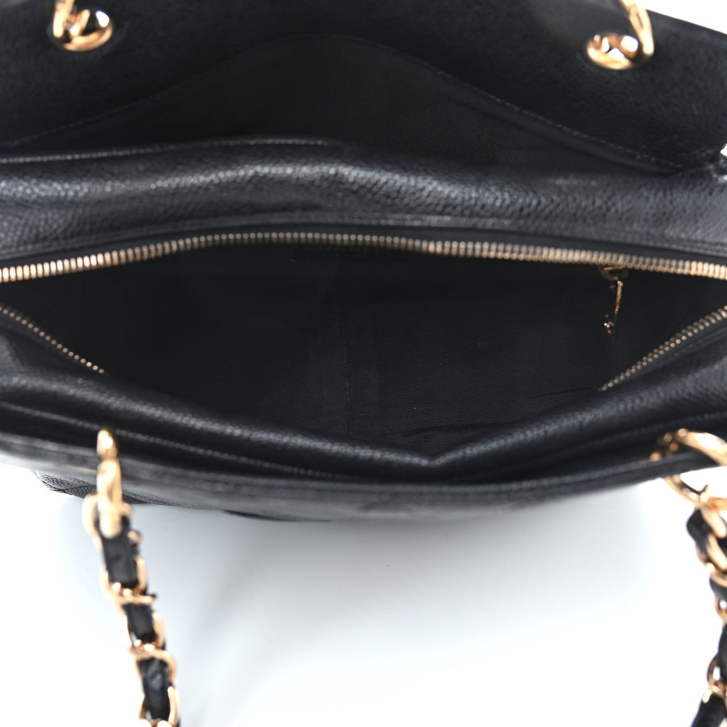 Caviar Quilted Petit Timeless Tote PTT Black