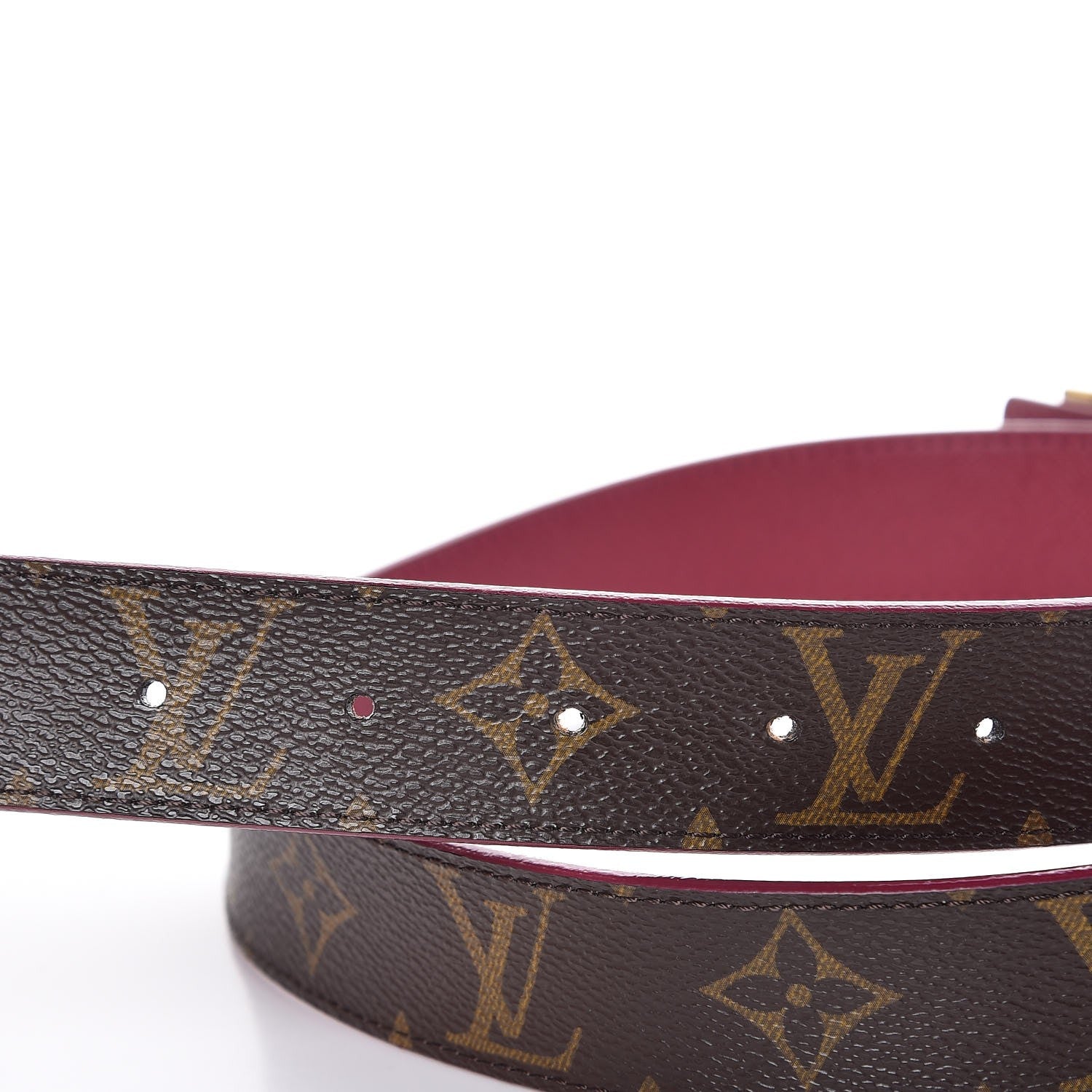Louis Vuitton Monogram 30mm LV Initiales Reversible Belt 85 34 Fuchsia 4 of 7