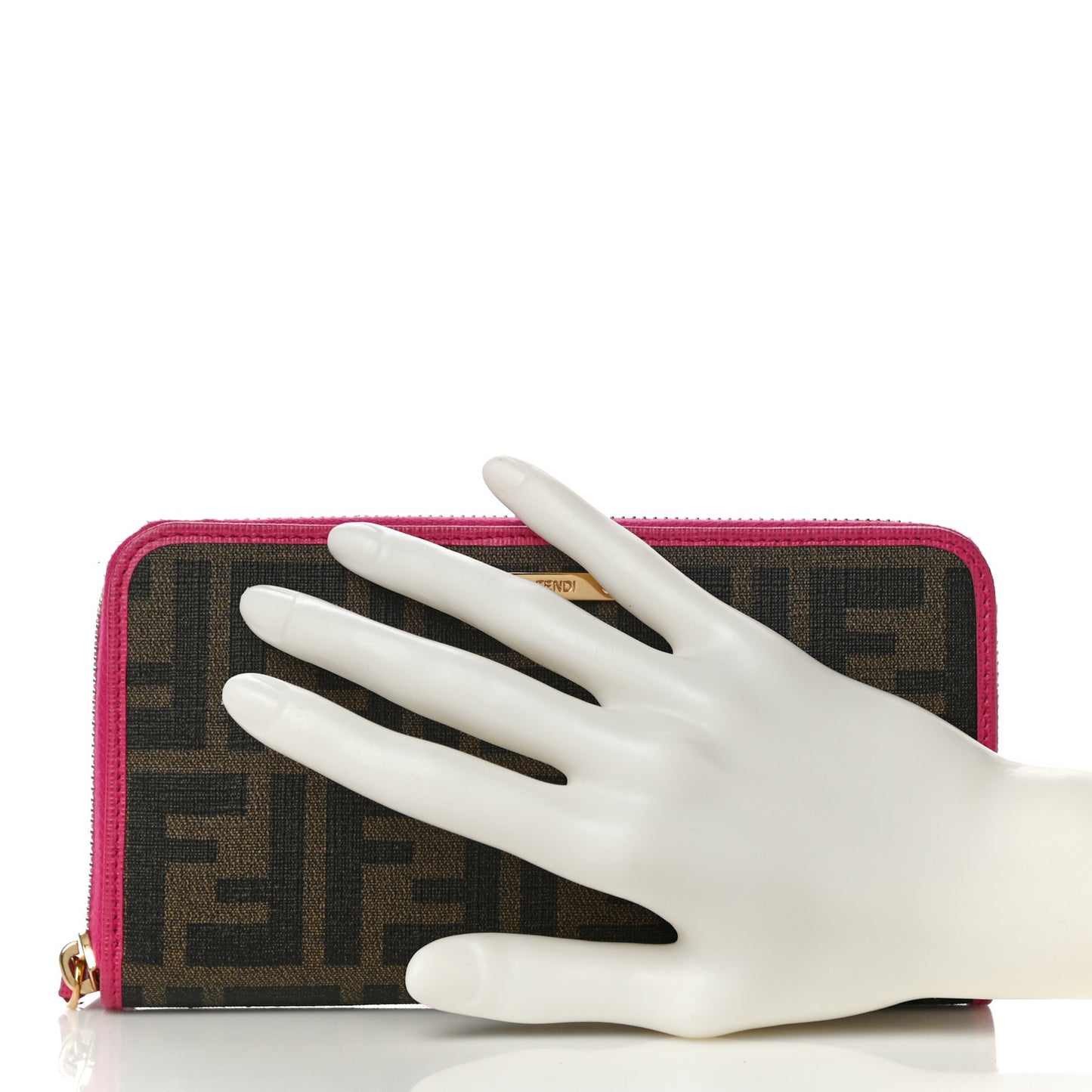 Zucca Spalmati Vitello Elite Zip Around Wallet Tobacco Ciclamino