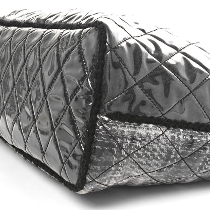 Chanel Vinyl Funny Tweed Patchwork Tote Grey 10 of 10