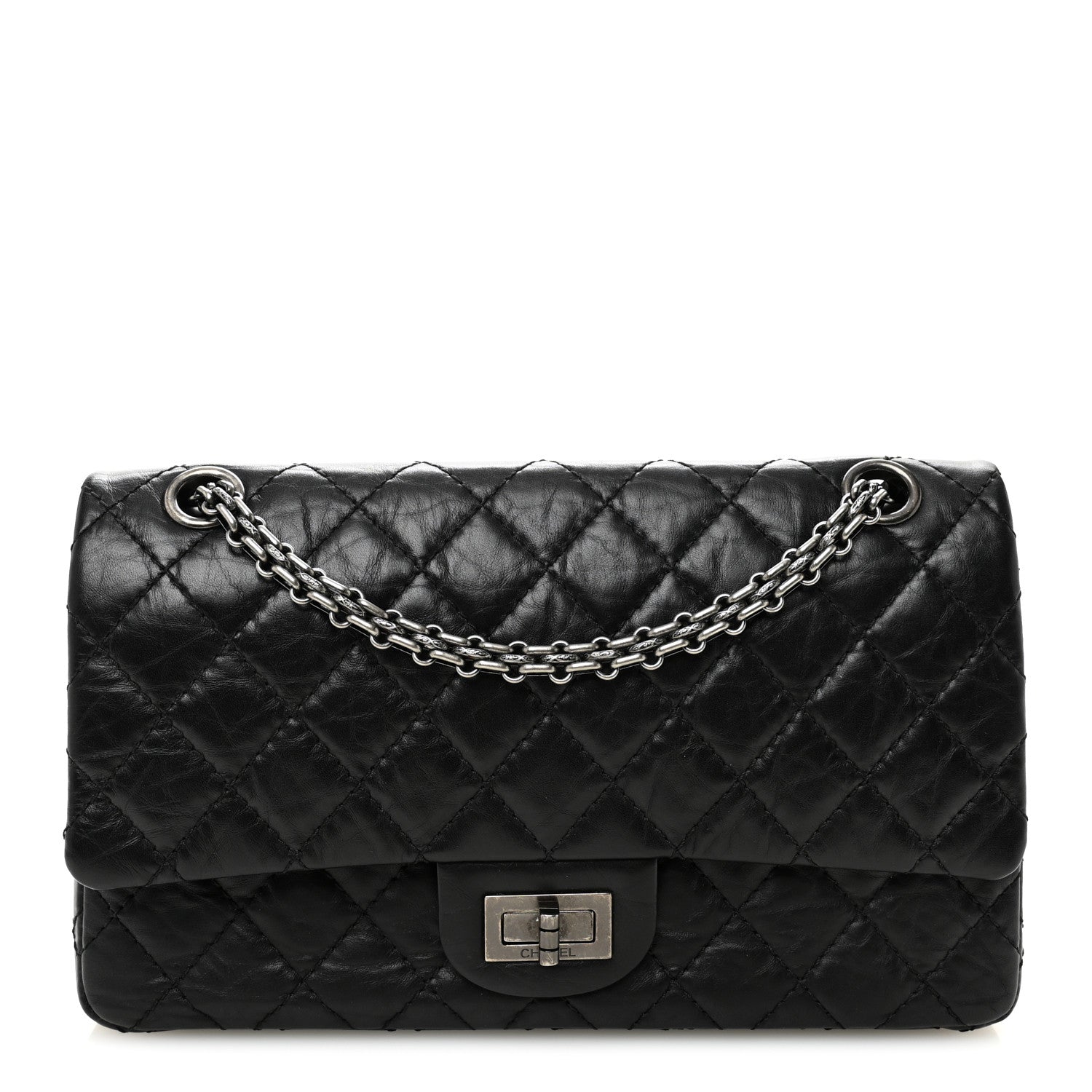 Chanel Aged Calfskin Quilted 2.55 Reissue 225 Flap Black 1 of 12