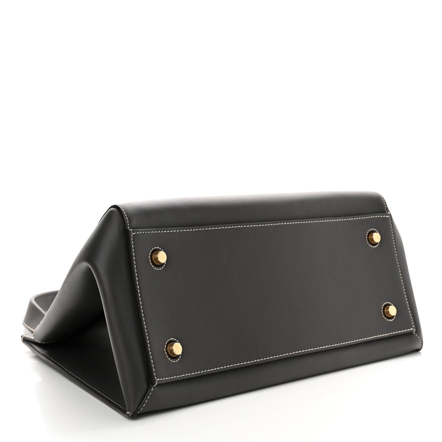 Smooth Calfskin Medium Edge Shoulder Bag Grey