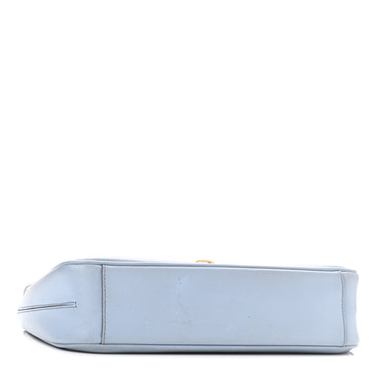Salvatore Ferragamo Printed Calfskin Rory Chain Shoulder Bag Light Blue 4 of 11